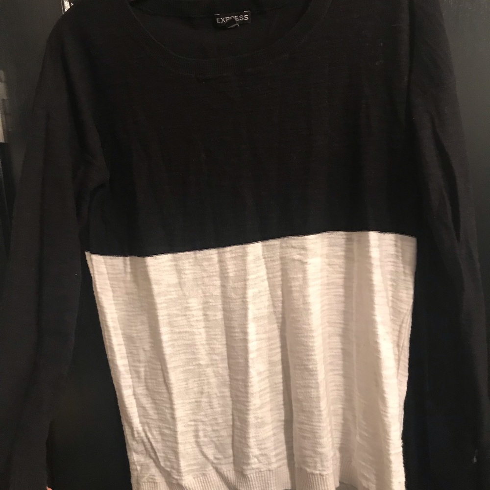 black & white sweater